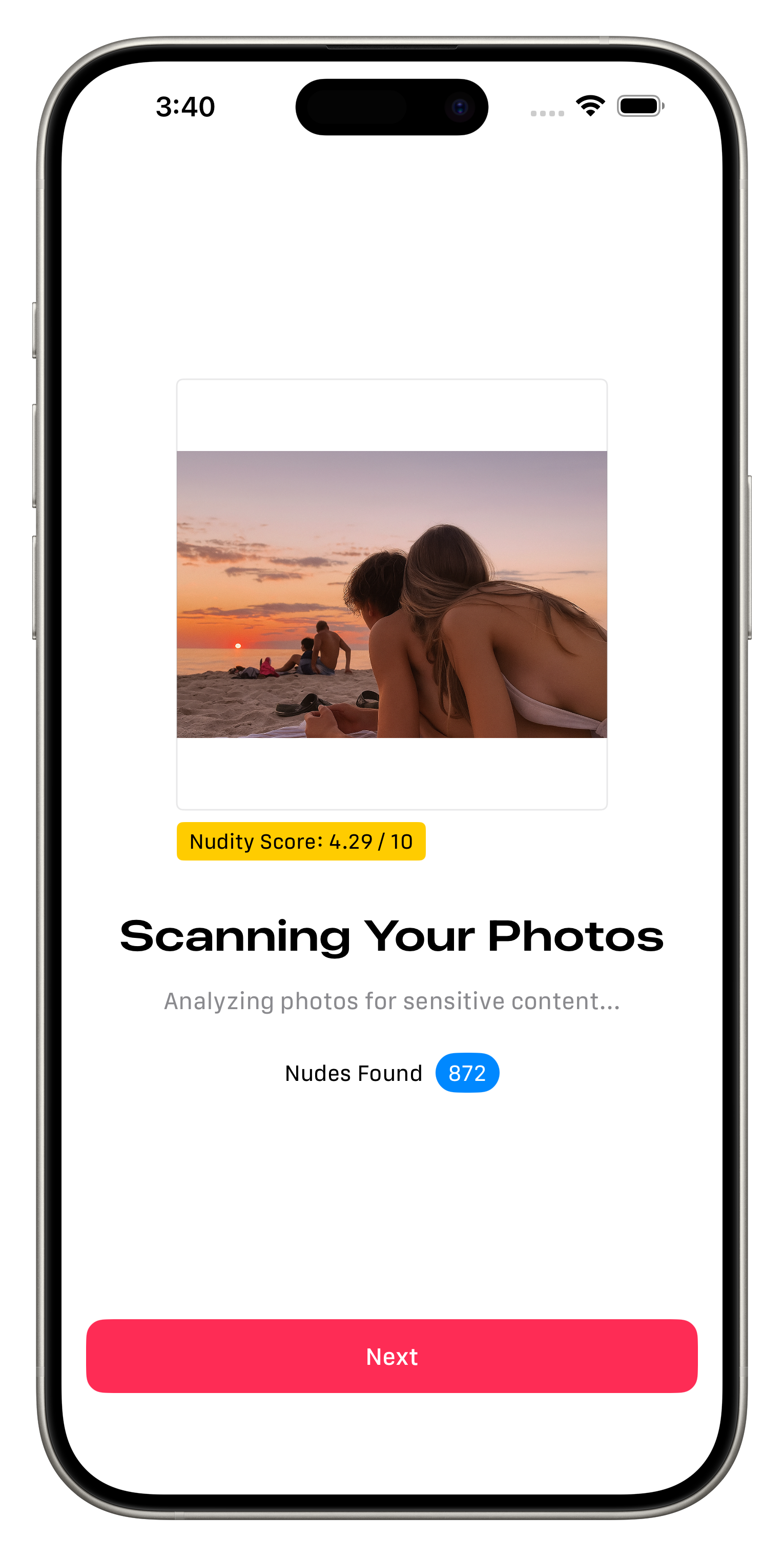 Scan results screenshot